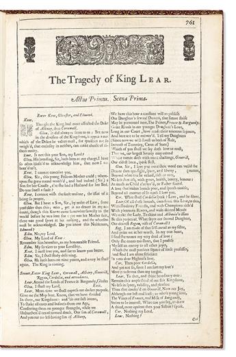 Shakespeare, William (1564-1616) Three Tragedies Extracted from the Third Folio: King Lear; Othello, the Moore of Venice; [and] Antony